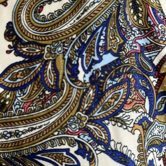 Zara Classic Paisley Print Silky Tunic Top NWT Size XS - Picture 4 of 10